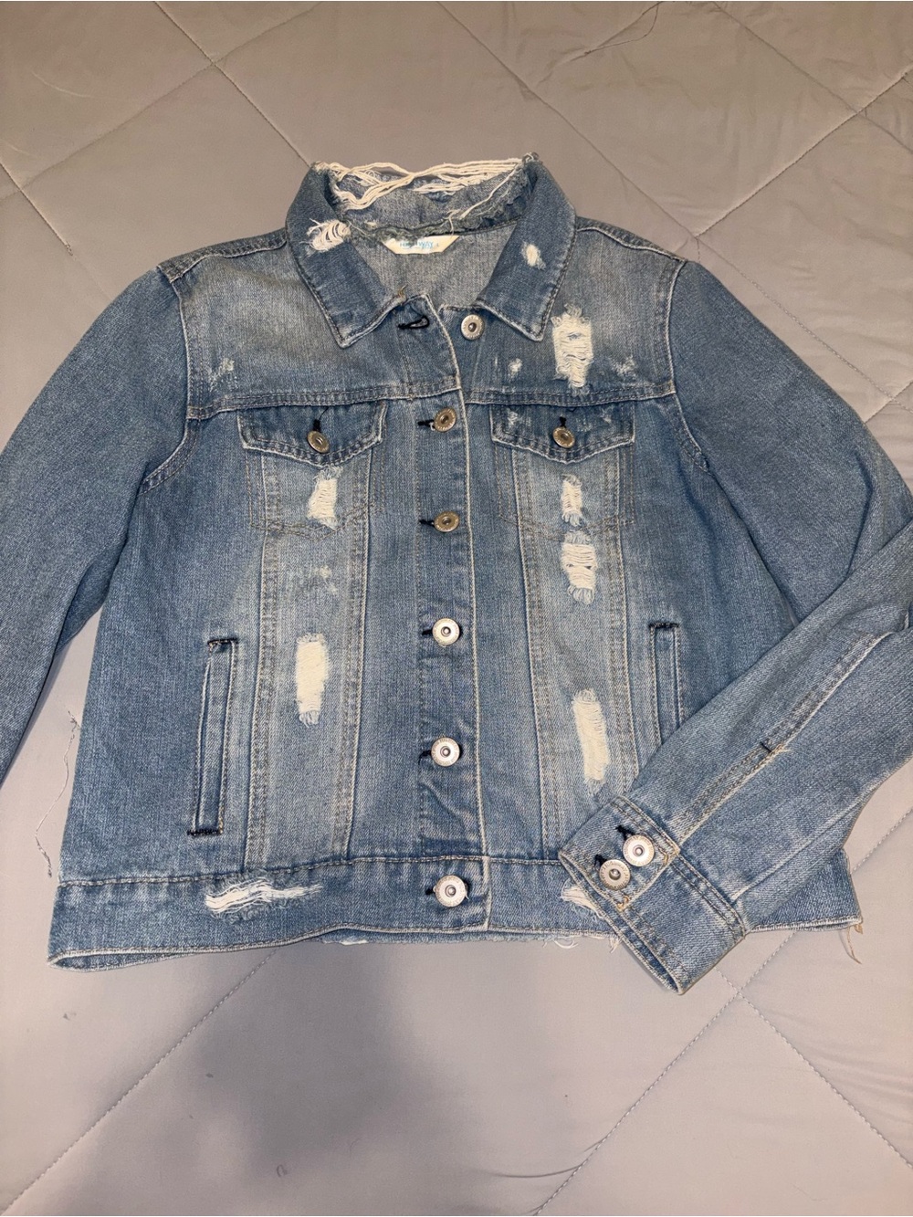 Highway Jeans Light Blue Distressed Denim Jacket
